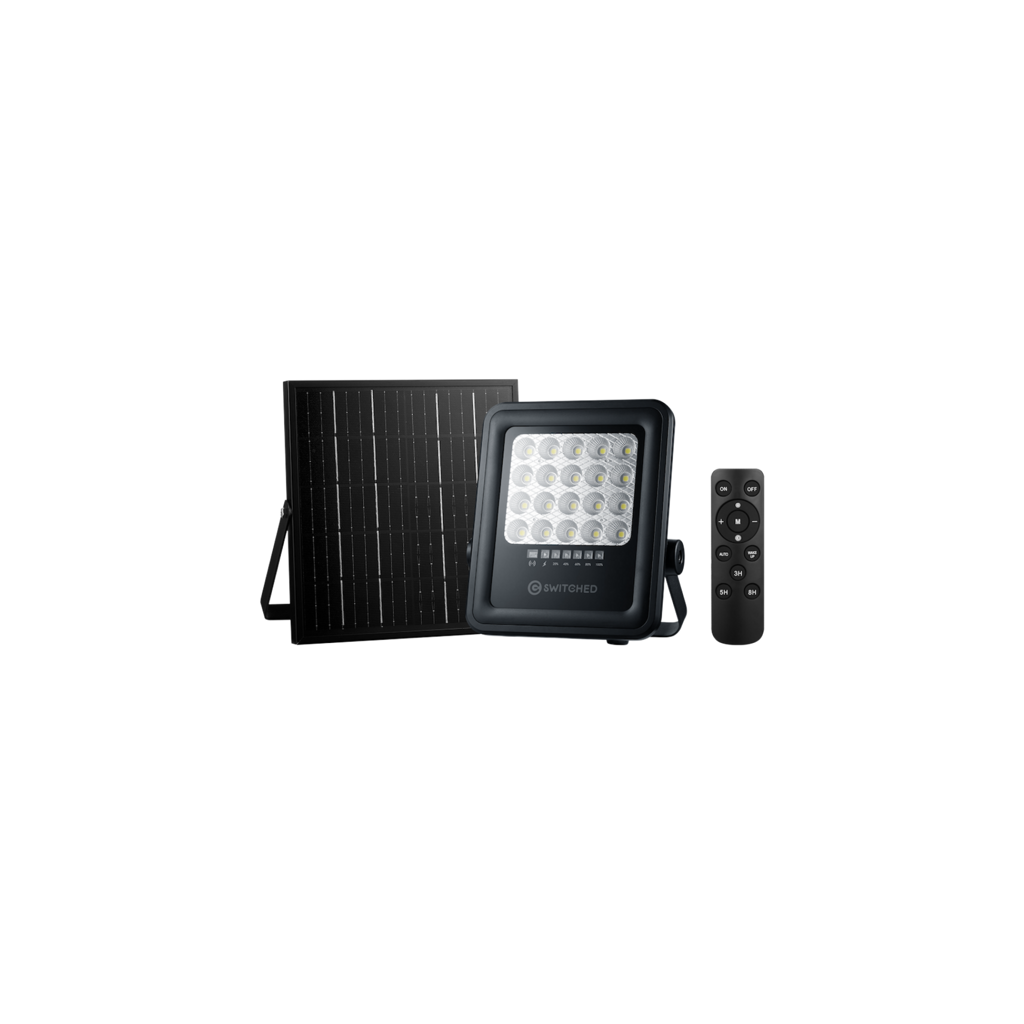 Switched Urban Pro Series - 50w Solar Floodlight with Remote