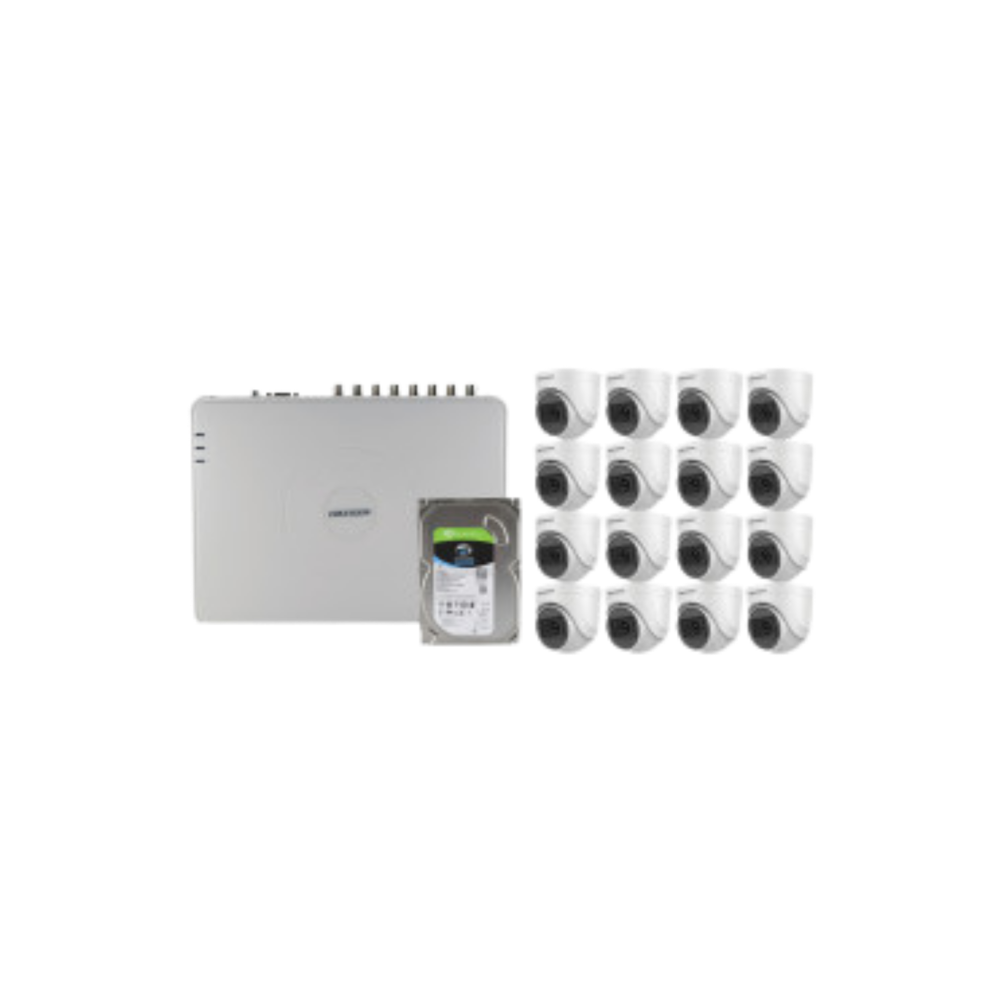 Hikvision HD-TVI 16 Channel Hi-Res DVR 16 Camera Base Kit