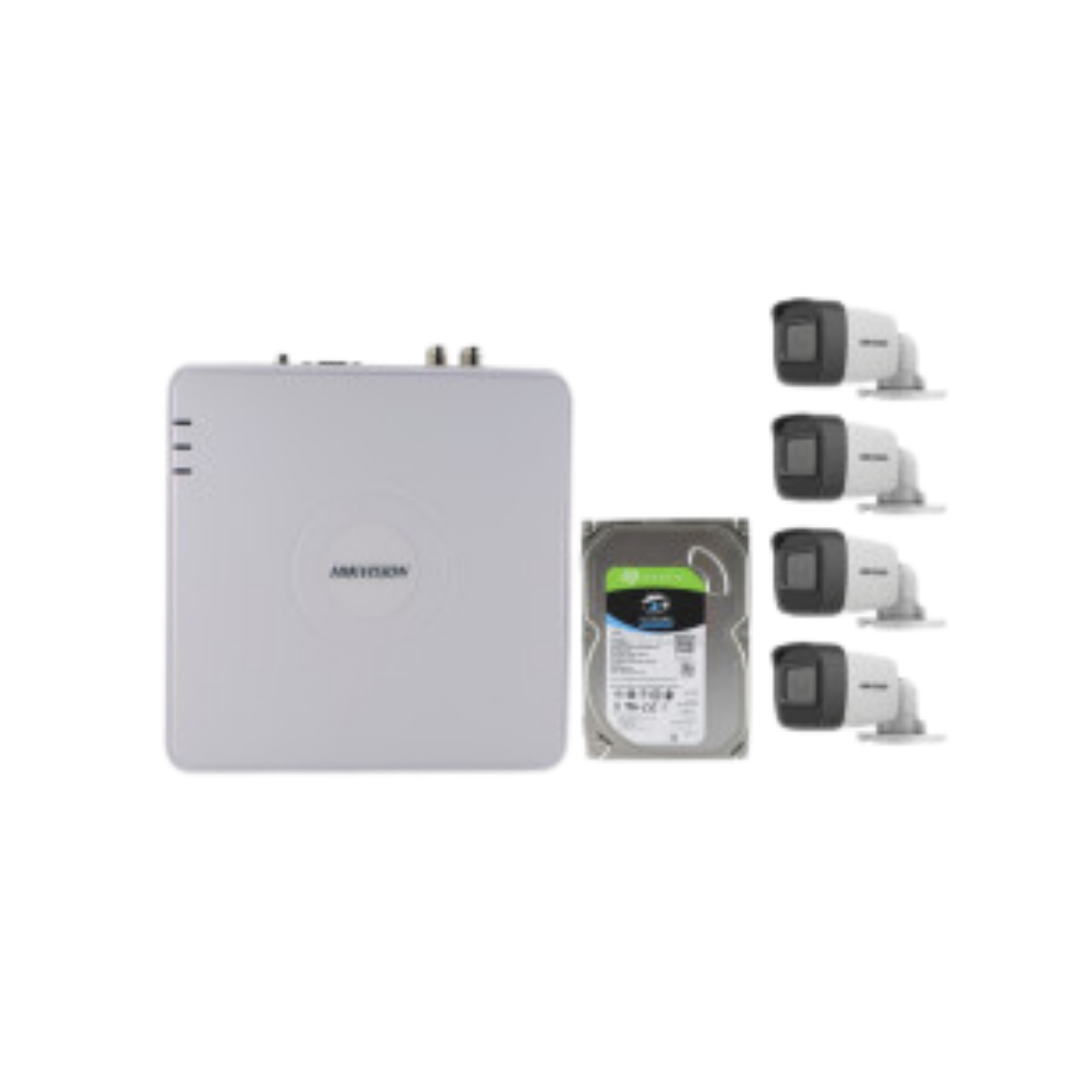 Hikvision HD-TVI 4 Channel Hi-Res DVR 4 Camera Base Kit