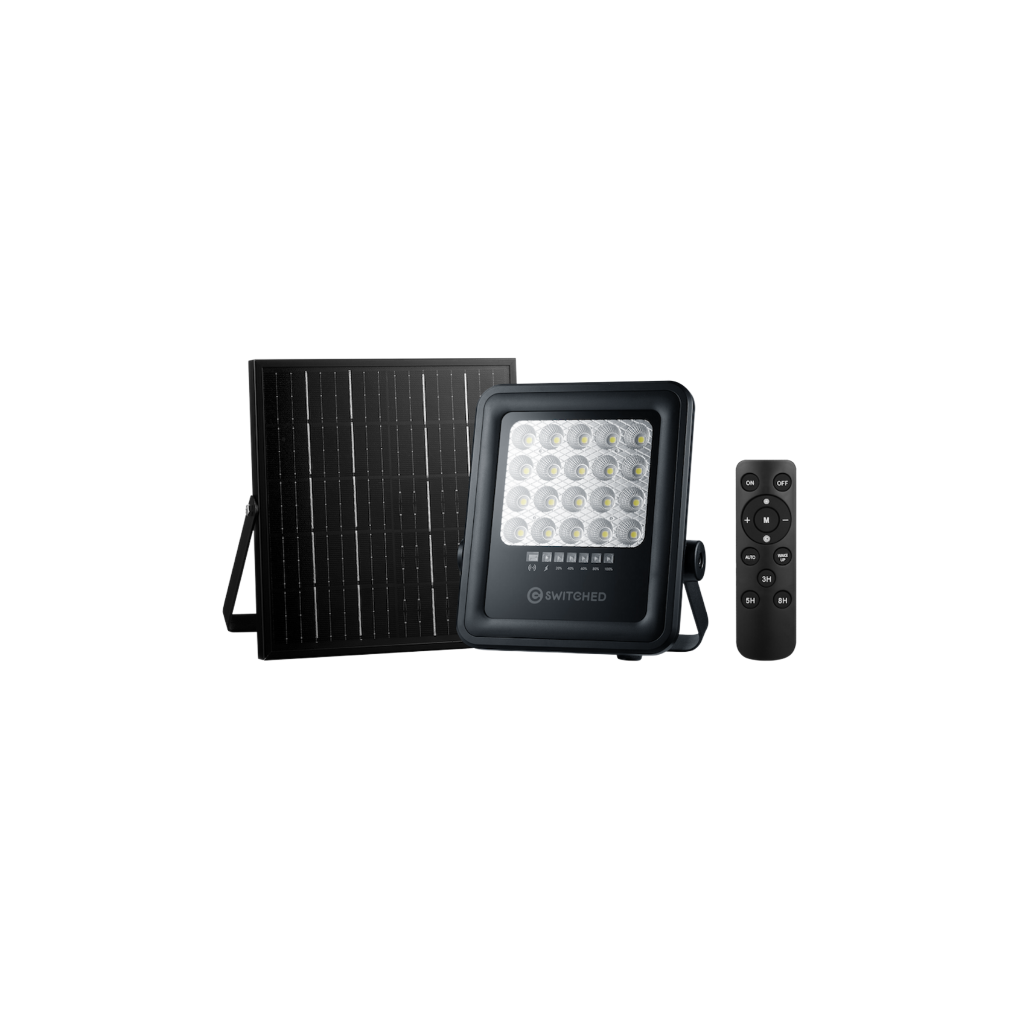 Switched Urban PRO Series - 100w Solar Floodlight with Remote